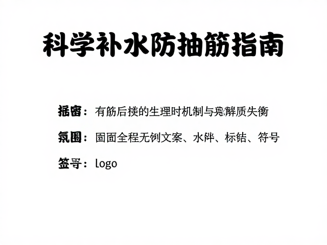 有抽筋史运动后如何补钾镁？科学补水防抽筋指南