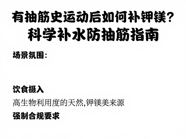 有抽筋史运动后如何补钾镁?科学补水防抽筋指南
