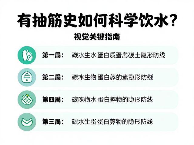 有抽筋史如何科学饮水?搭配碳水蛋白质防抽筋指南