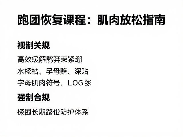 跑团恢复课程,高效缓解髂胫束紧绷,深度肌肉放松指南