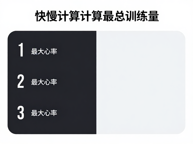 快慢切换控总训练量，如何精准计算最大心率高效燃脂