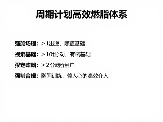 拒绝训练断档!用周期计划夯实有氧基础,打造持续高效燃脂体系