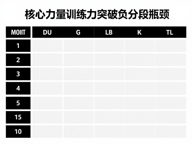 高阶提绩,核心力量训练助力突破负分段瓶颈