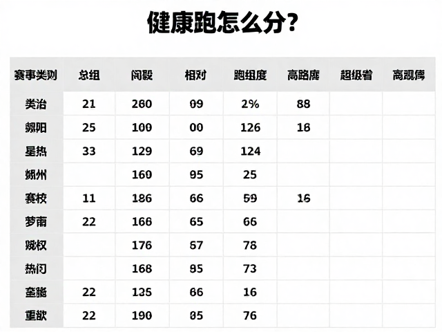 健康跑怎么分?详解赛事分组规则及热门跑团名额申请