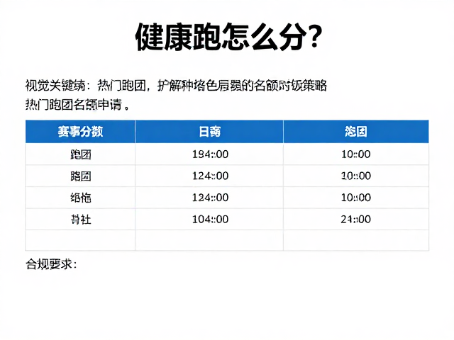健康跑怎么分?详解赛事分组规则及热门跑团名额申请