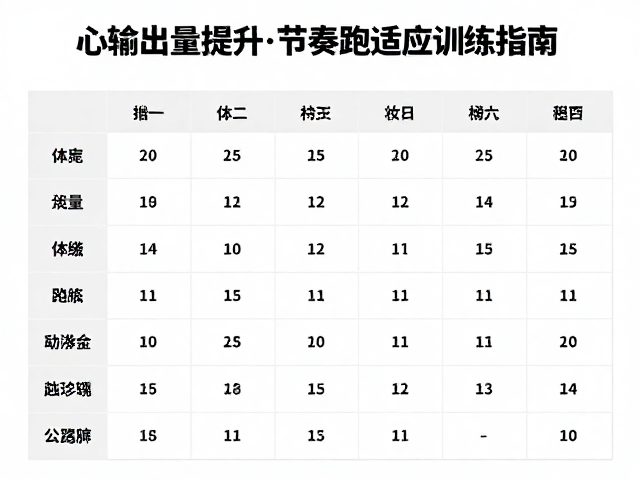 心输出量提升,体能代谢优化与节奏跑适应训练指南