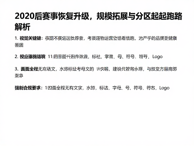 2020后赛事恢复升级，规模拓展与分区起跑策略解析