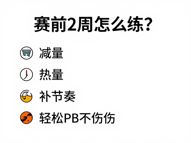 赛前2周怎么练?减量,热身,补给节奏,轻松PB不受伤