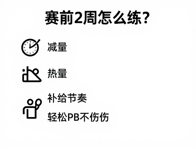赛前2周怎么练?减量,热身,补给节奏,轻松PB不受伤