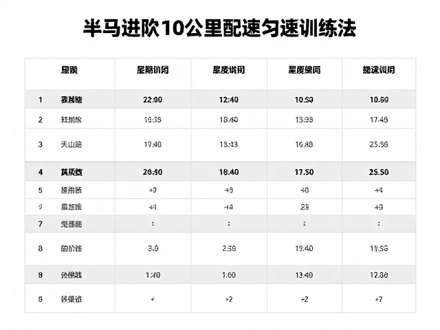 半马进阶,10公里配速匀速跑训练法,提升耐力与速度