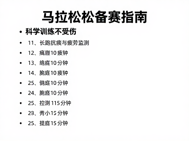 马拉松备赛指南,长跑抗疲与疲劳监测,科学训练不受伤