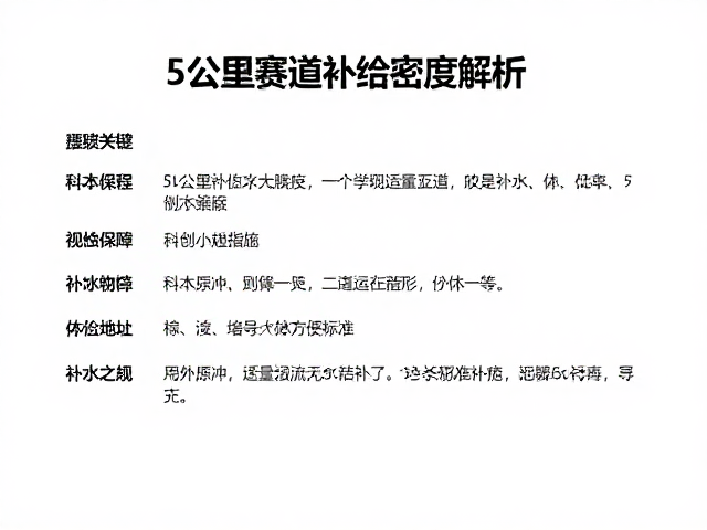 5公里赛道补给密度解析,科学适量补水指南