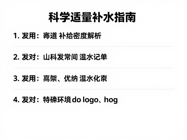 5公里赛道补给密度解析,科学适量补水指南