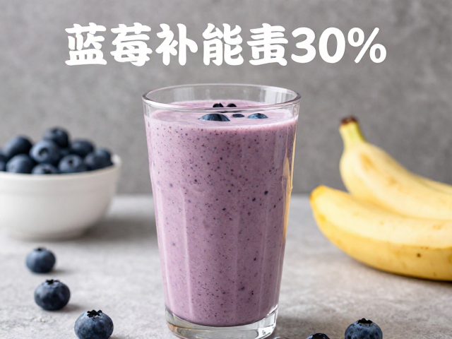 蓝莓香蕉奶昔，蔬菜占比30%的轻量补能健康配方