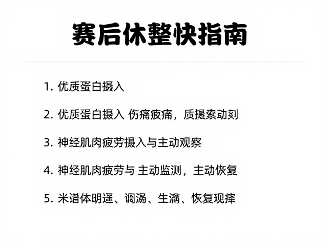 赛后休整指南,优质蛋白摄入与伤痛观察调整计划