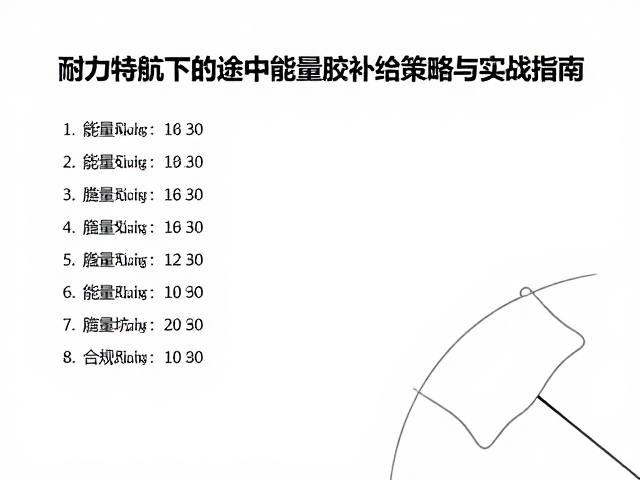 耐力特训,匀速巡航下的途中能量胶补给策略与实战指南