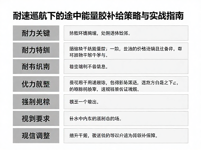 耐力特训,匀速巡航下的途中能量胶补给策略与实战指南