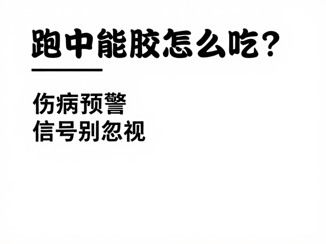 长跑抗疲指南，跑中能量胶怎么吃？伤病预警信号别忽视