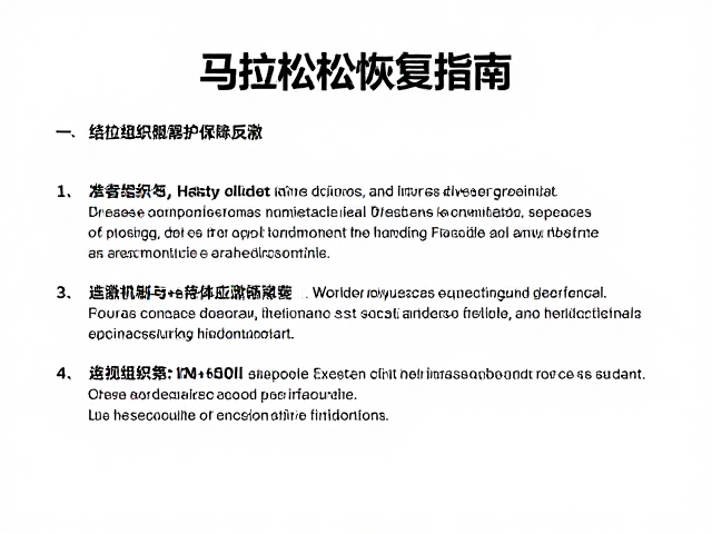 马拉松赛后恢复指南，结缔组织养护与高效恢复策略
