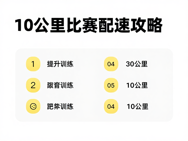 10公里比赛配速攻略，如何通过节奏训练提升配速稳定性
