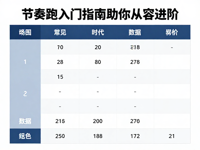 新手首战带什么?节奏跑入门指南助你从容进阶