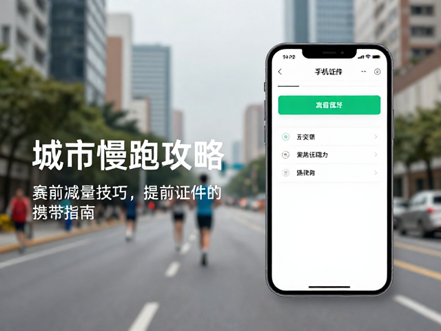 城市慢跑攻略，赛前减量技巧，手机证件携带指南