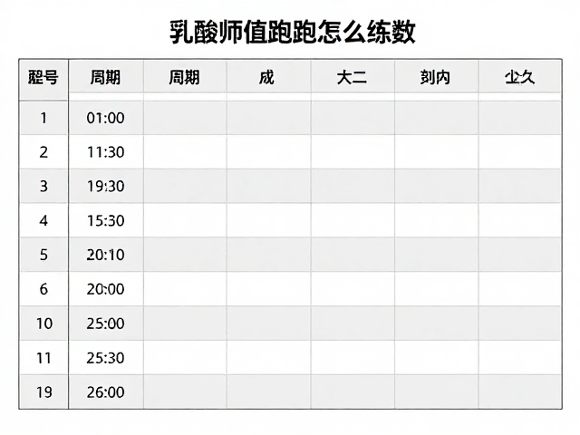 乳酸阈值跑怎么练？竞速适配与配速稳定性提升指南