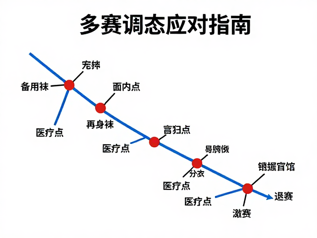 多赛调态应对指南,备用袜与内衣选择、医疗点与退赛路线规划