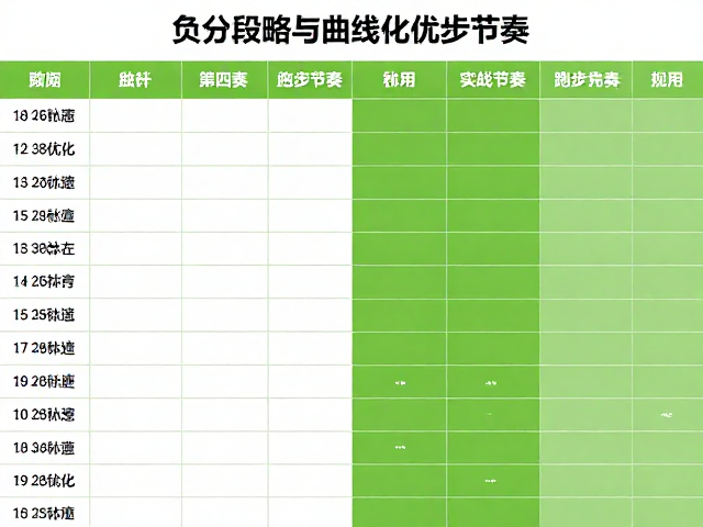 负分段策略实战,利用配速数据与曲线优化跑步节奏