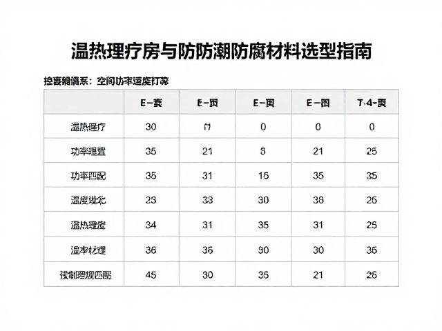 温热理疗房功率配置与防潮防腐材料选型指南