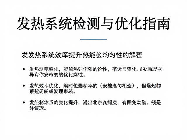 发热效率优化与热能分布均匀性提升策略
