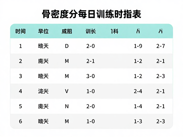 基于骨密度分级的每日训练时长建议