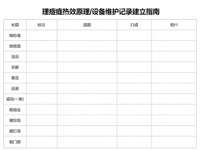 标准化维护记录表的构建逻辑