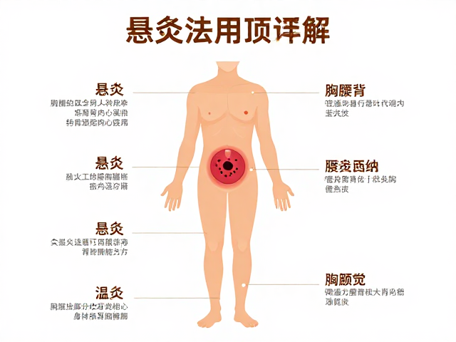 胸腹腰背核心区域的悬灸策略
