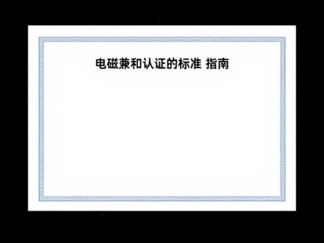 电磁兼容认证的标准框架与测试维度