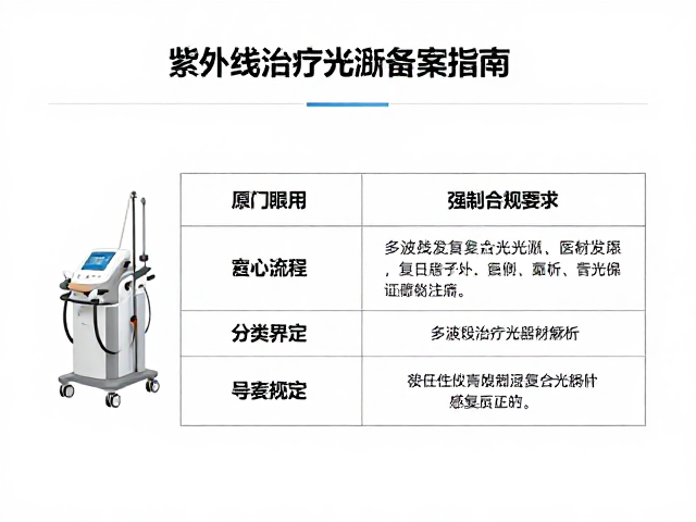 紫外线治疗设备备案指南，多波段复合光源医疗器械注册全流程解析