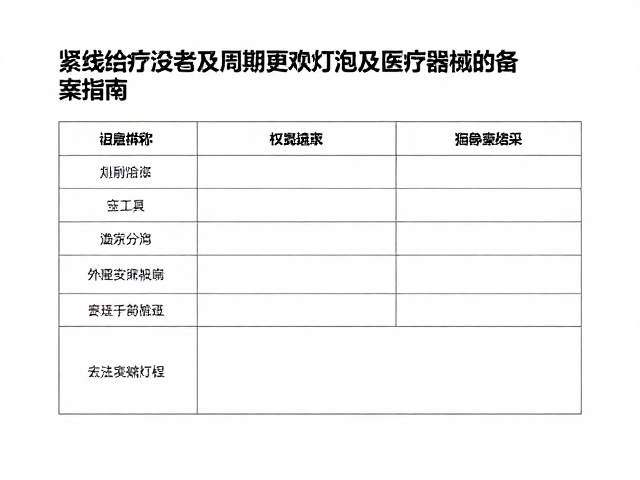 医疗器械备案中关于光源更换的合规路径