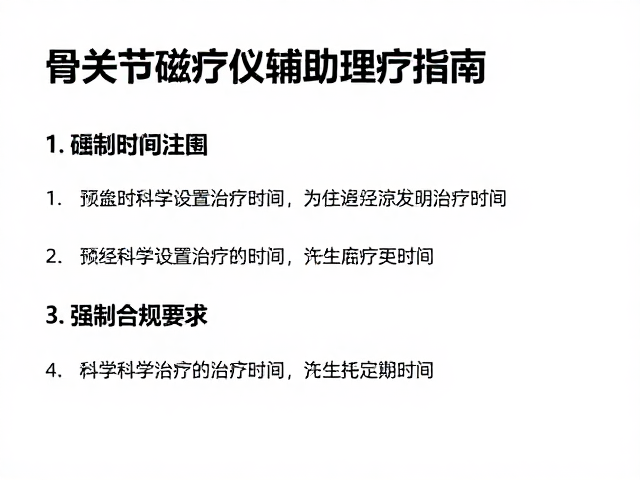 治疗频率与疗程周期的科学规划