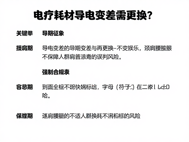 电疗耗材导电变差需更换？颈肩腰腿不适人群换耗材指南