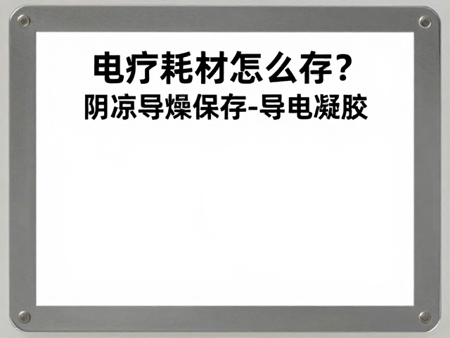 电疗耗材怎么存？阴凉干燥保存，导电凝胶使用全攻略