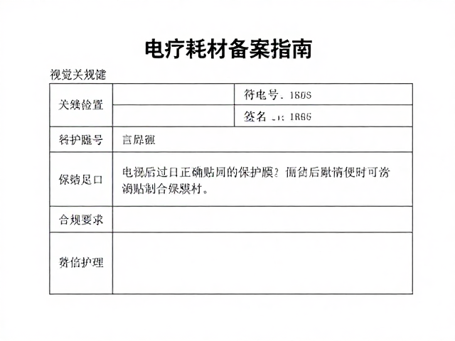 电疗耗材备案指南，使用后如何正确贴回保护膜？