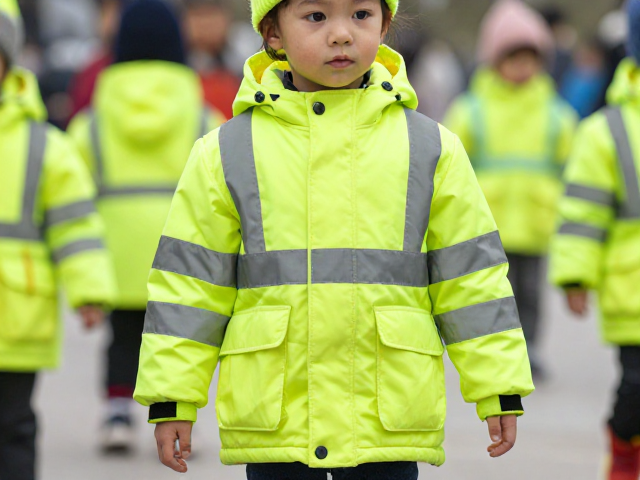 1-3岁幼儿防寒衣,高可视度荧光色,安全保暖更醒目