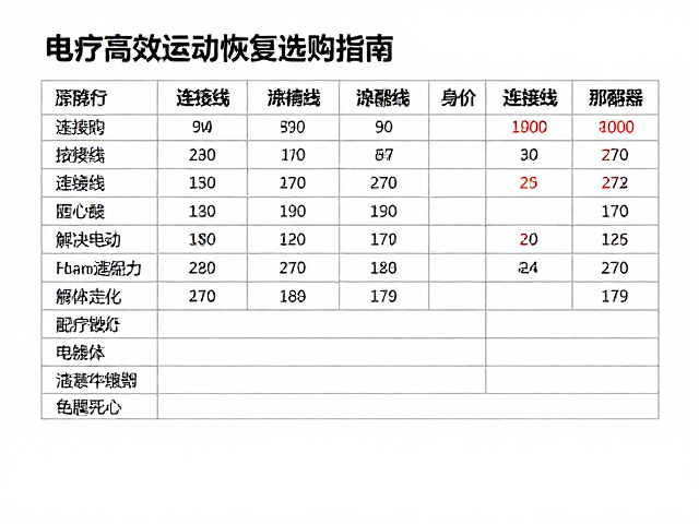 电疗配件连接线按型号定价，助您高效运动恢复选购指南