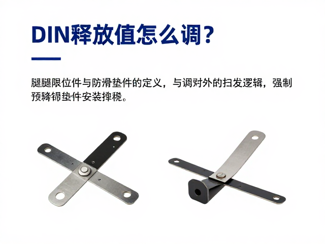 DIN释放值怎么调?双腿限位件与防滑垫垫片安装详解