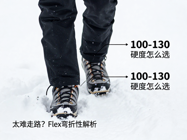 雪地鞋太硬难走路？Flex弯折性解析，100-130，硬度怎么选