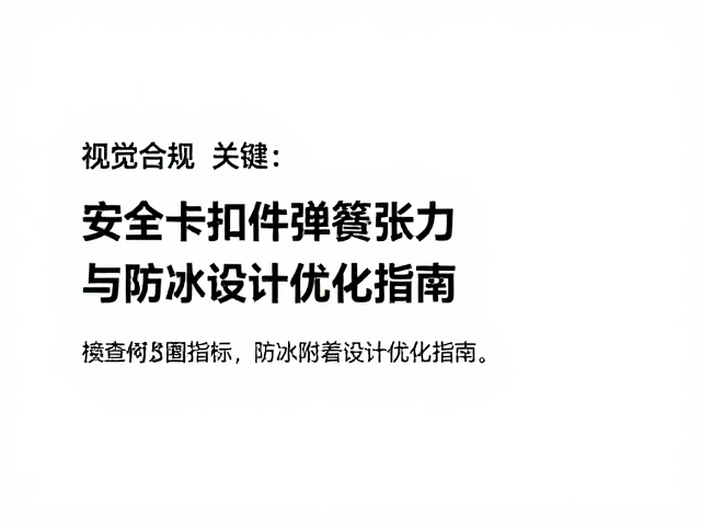 安全卡扣件弹簧张力检查与防冰附着设计优化指南