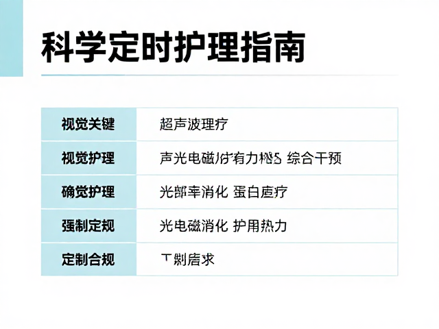 科学定时护理的核心参数