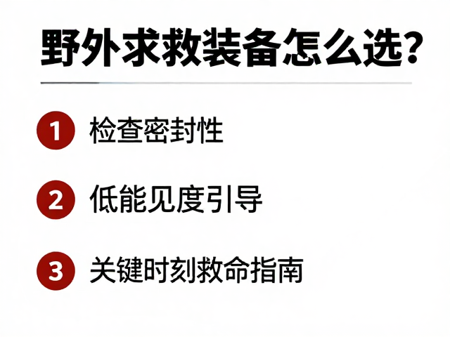 野外求救装置怎么选?检查密封性,低能见度引导,关键时刻救命指南