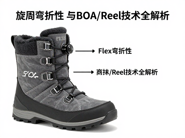 旋钮系带雪地鞋怎么选?Flex弯折性与BOA/Reel技术全解析