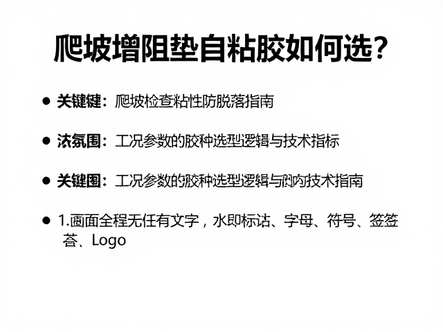 爬坡增阻垫自粘胶如何选?定期检查粘性防脱落指南